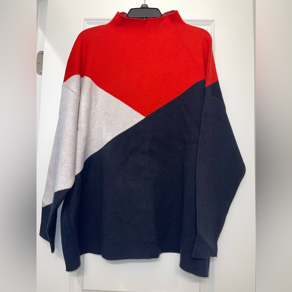 Tahari mock neck sweater